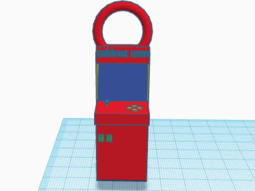 Arcade Machine Keychain, photo 4 of 4 - Arcade Machine Keychain Art