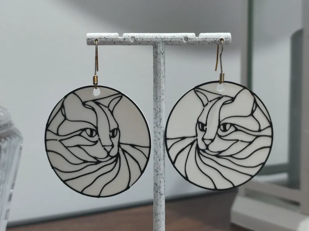 Aretes Felino Art Déco