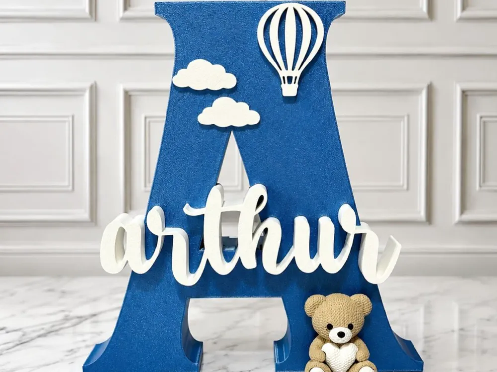 Letreiro Arthur com Urso, photo 3 of 4 - Letreiro Arthur com Urso Home Decor Items