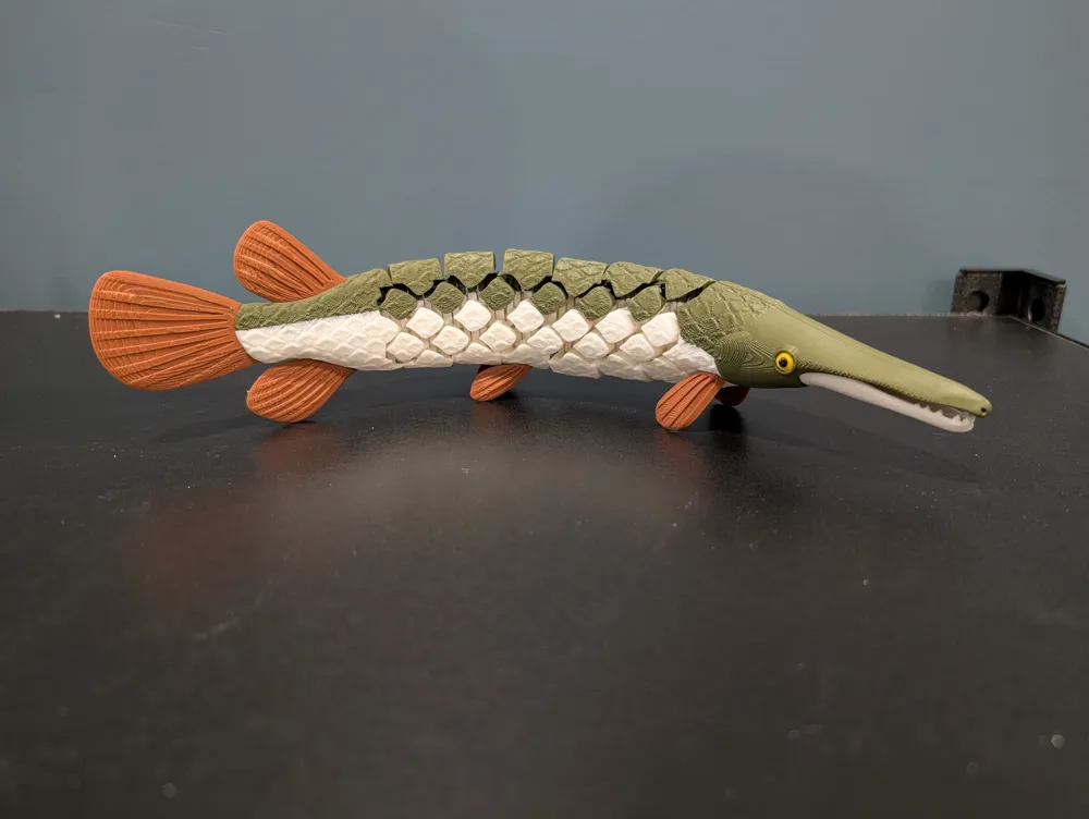 Articulated Gar (Long nose and Alligator), photo 4 of 4 - Articulated Gar (Long nose and Alligator) Miniatures