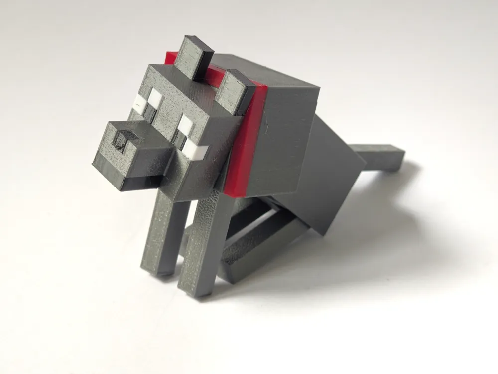 Articulated Minecraft Dog/Wolf, photo 3 of 4 - Articulated Cats & Dogs, sandbox