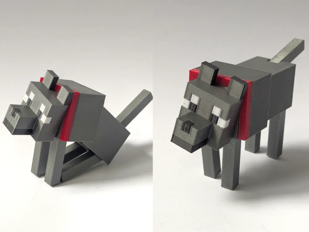 Articulated Minecraft Dog/Wolf