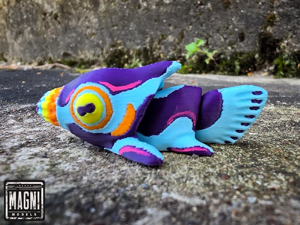 Articulated Noot Fish - Subnautica, photo 2 of 4 - Articulated Noot Fish - Subnautica Miniatures