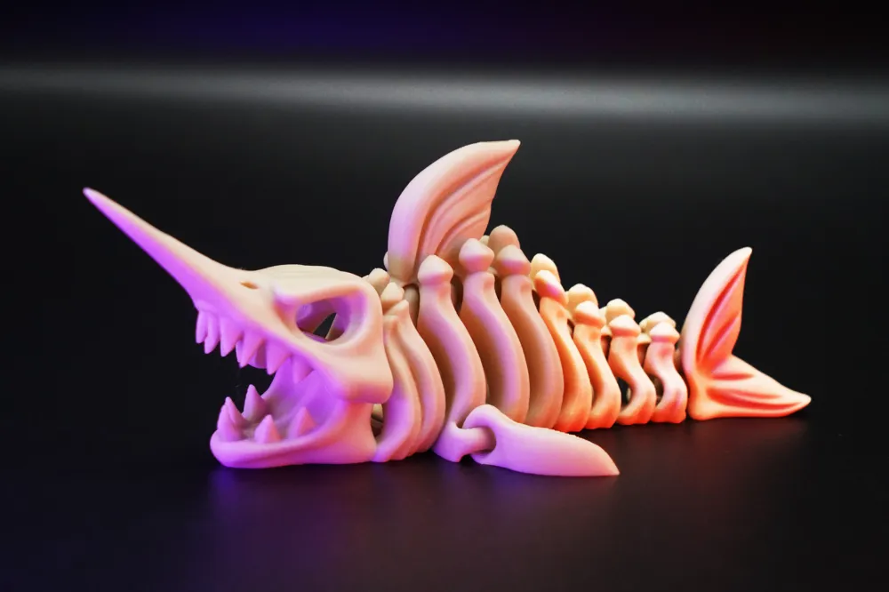 Articulated Skeletal Swordfish, Long & Short Sword, photo 4 of 4 - Articulated Sea Creatures, Halloween