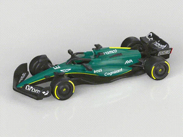 Aston Martin AMR24 2024 F1 Race Car Model