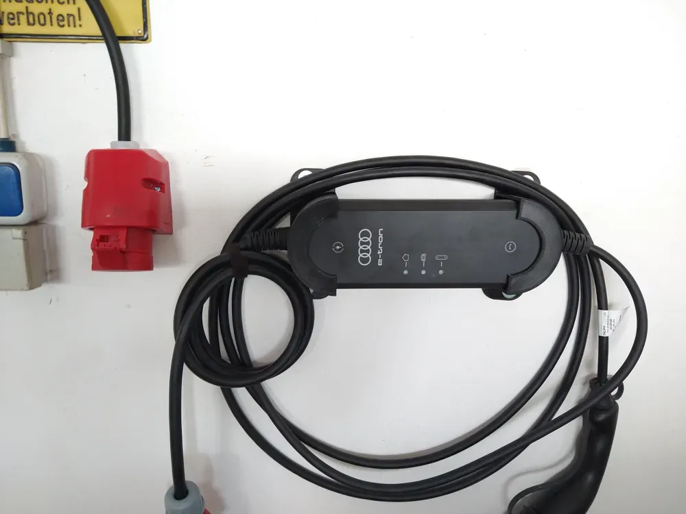 Audi A3 E-tron Wallbox Mount, another view - Tesla & EV Interior Accessories, golf