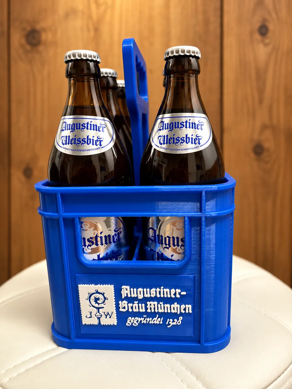 Augustiner Six Bottle Beer Carrier, photo 3 of 4 - Augustiner Six Bottle Beer Carrier Kitchen & Dining