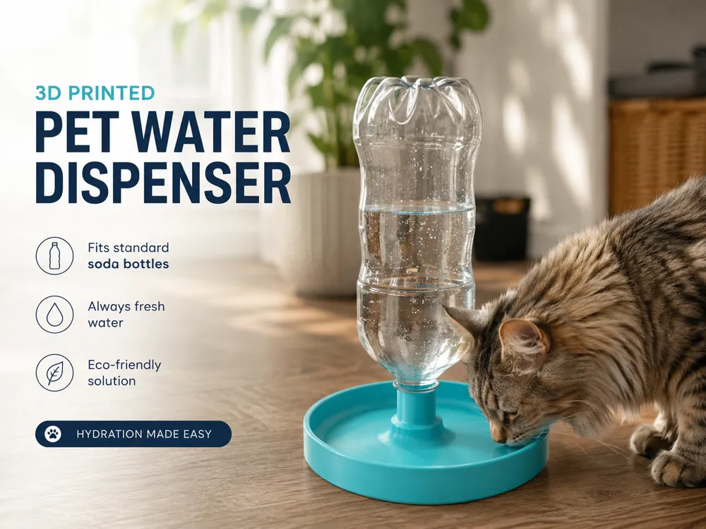 Automatic Pet Water Dispenser, Fit Standard Bottle - Pet Bowls & Feeders, in stock