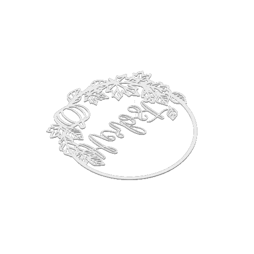 Autumn Wreath Ring with Lettering and Pumpkin, photo 4 of 4 - Autumn Wreath Ring with Lettering and Pumpkin Art