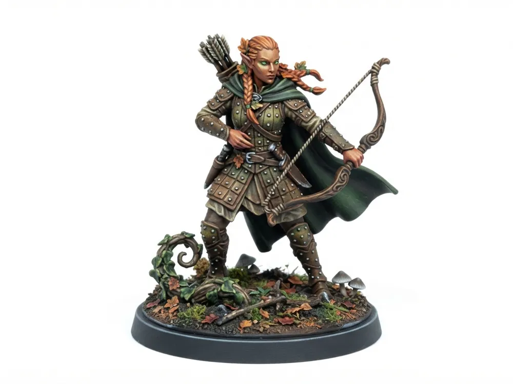 Female Elf Ranger, photo 3 of 4 - Female Elf Ranger Miniatures
