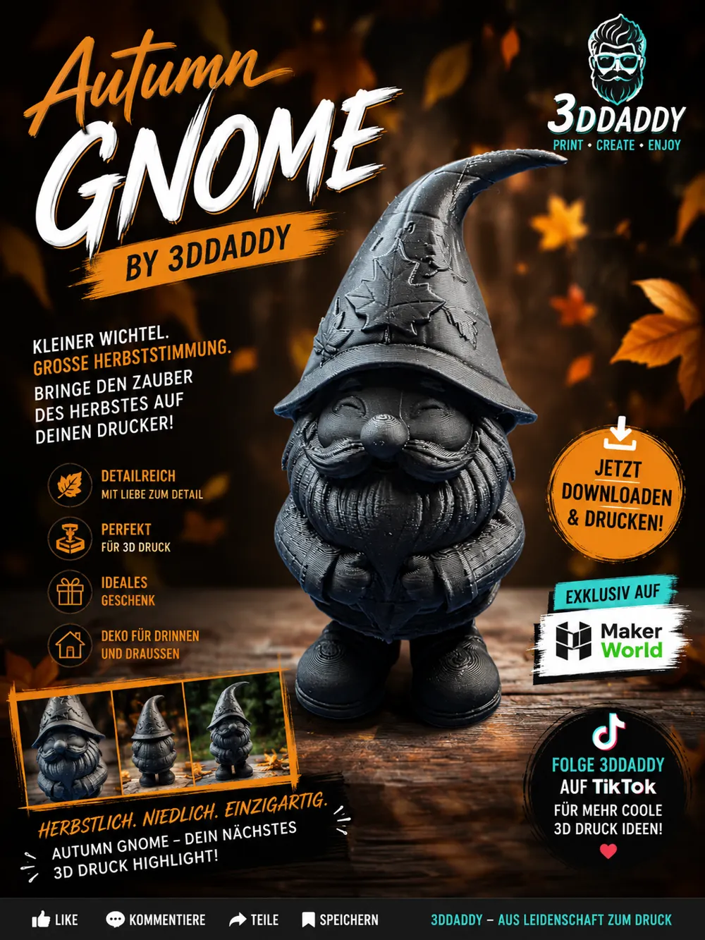Autumn Gnome, photo 2 of 4 - Autumn Gnome Art