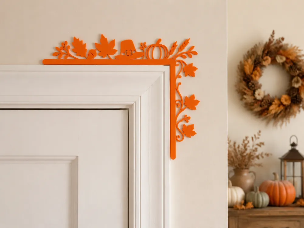 Autumn Harvest Door Corner, Pumpkin Decor, photo 2 of 3 - Autumn Harvest Door Corner, Pumpkin Decor Household