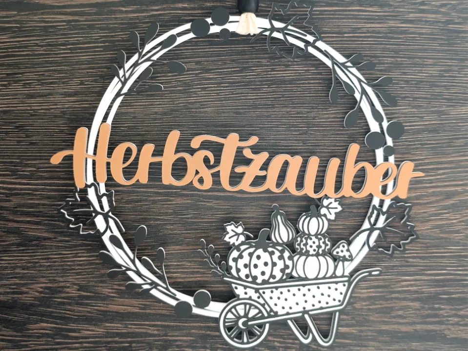 Autumn Magic Door Ring Wreath, photo 3 of 4 - Autumn Magic Door Ring Wreath Household