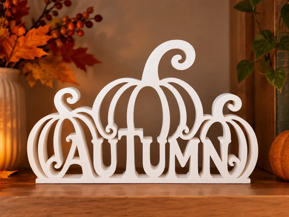 Autumn Pumpkin Sign, Fall Tabletop Decor - Decor, in stock in India