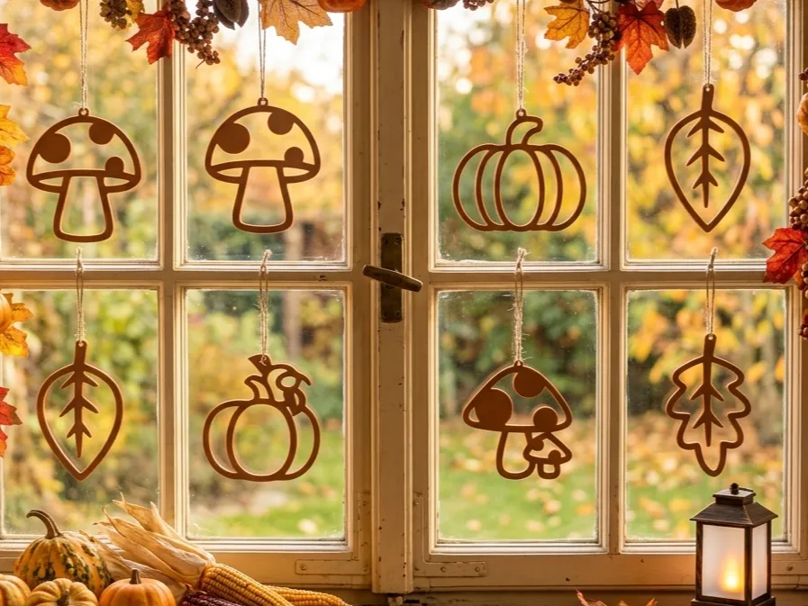 Herbstliche Fensterdeko / Autumn Window Hangers, photo 3 of 4 - Herbstliche Fensterdeko / Autumn Window Hangers Storage & Organisation
