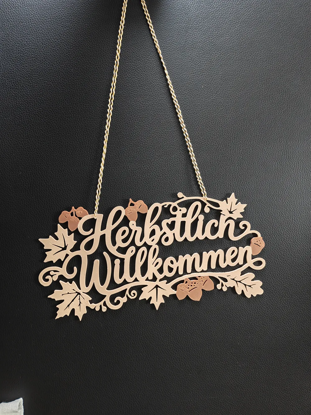 Autumn Welcome Door Sign Lettering, photo 3 of 4 - Autumn Welcome Door Sign Lettering Art