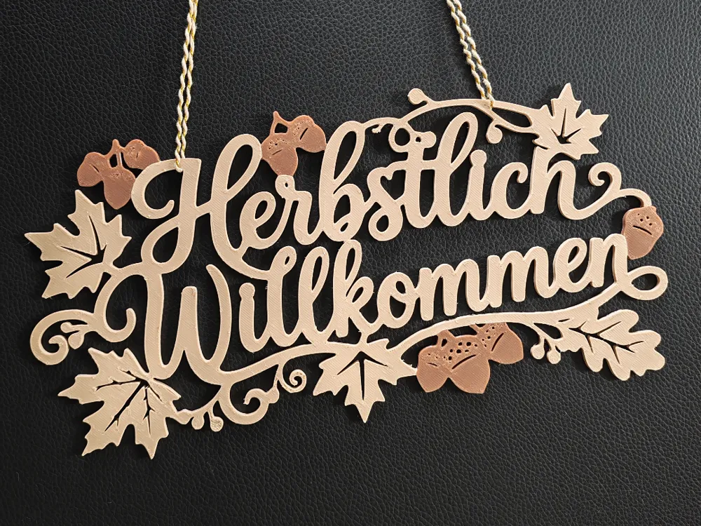 Autumn Welcome Door Sign Lettering, photo 4 of 4 - Autumn Welcome Door Sign Lettering Art