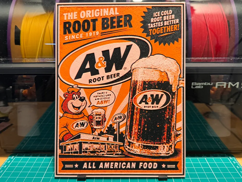 A&W Root Beer Poster HueForge - Photo Art & Lithophanes, in stock in India