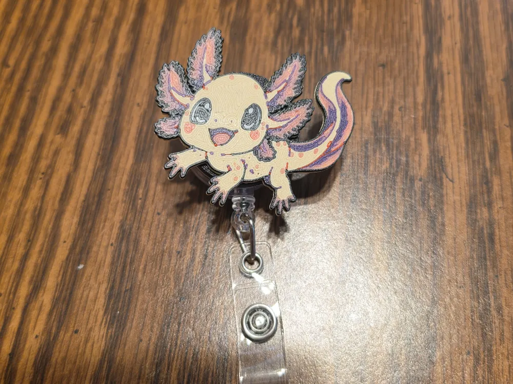 Axolotl Badge Reel/Magnet - Fashion Accessories, in stock in India