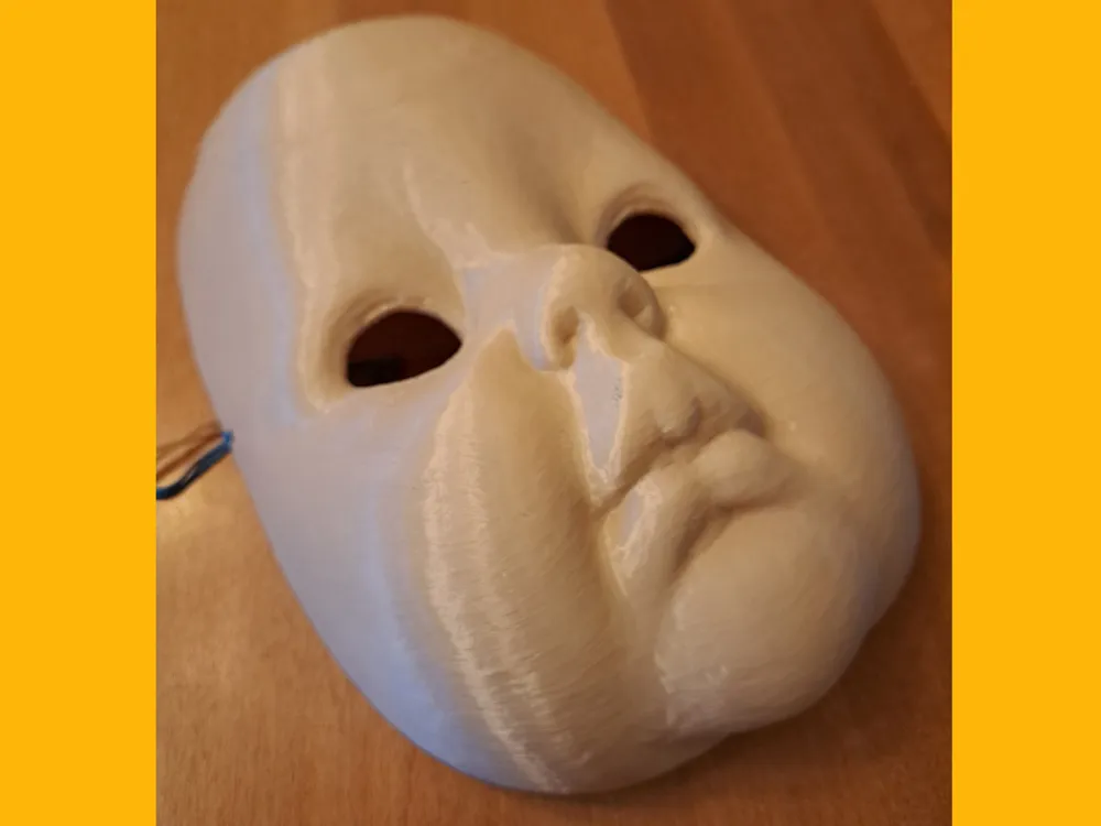Baby Face Doll Mask, another view - Skull & Horror Masks, scary