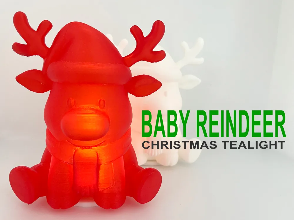 Baby Reindeer Christmas Tealight Ornament