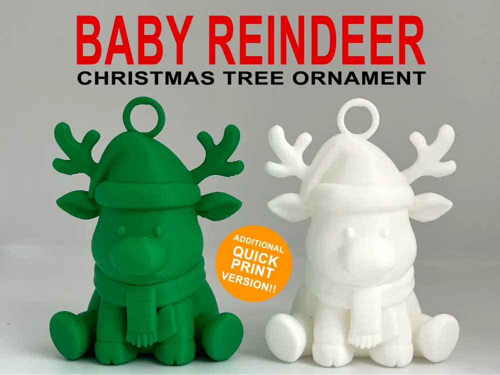Baby Reindeer Christmas Tree Ornament