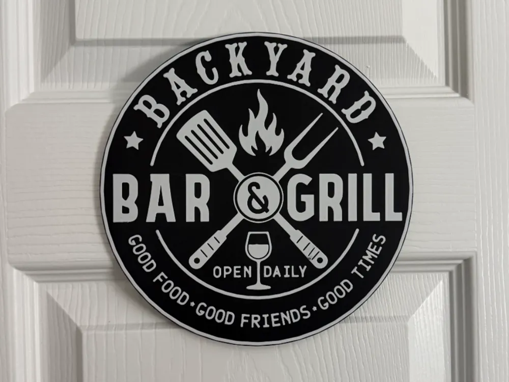 Backyard Bar and Grill Wall Sign