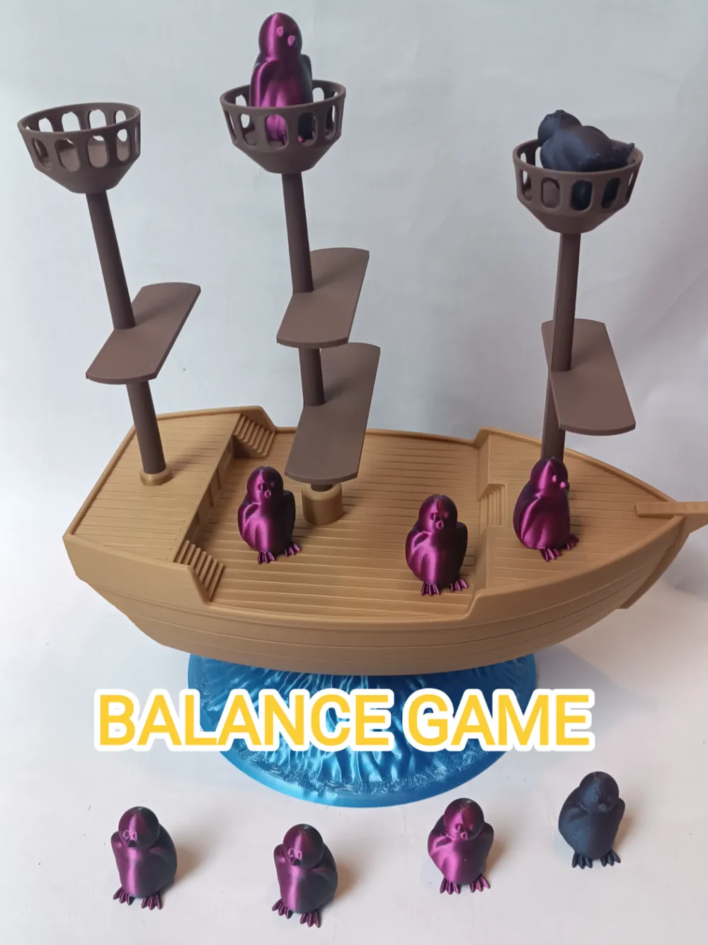 Balance Game - Penguins on the boat