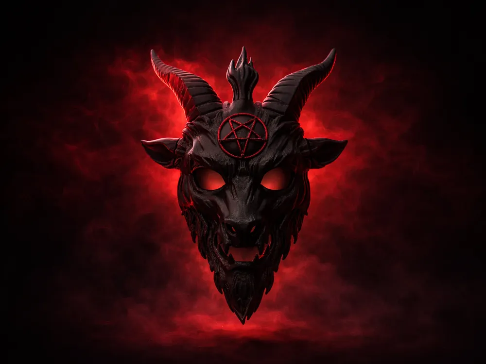 Baphomet Maske, Detailed Demon Mask