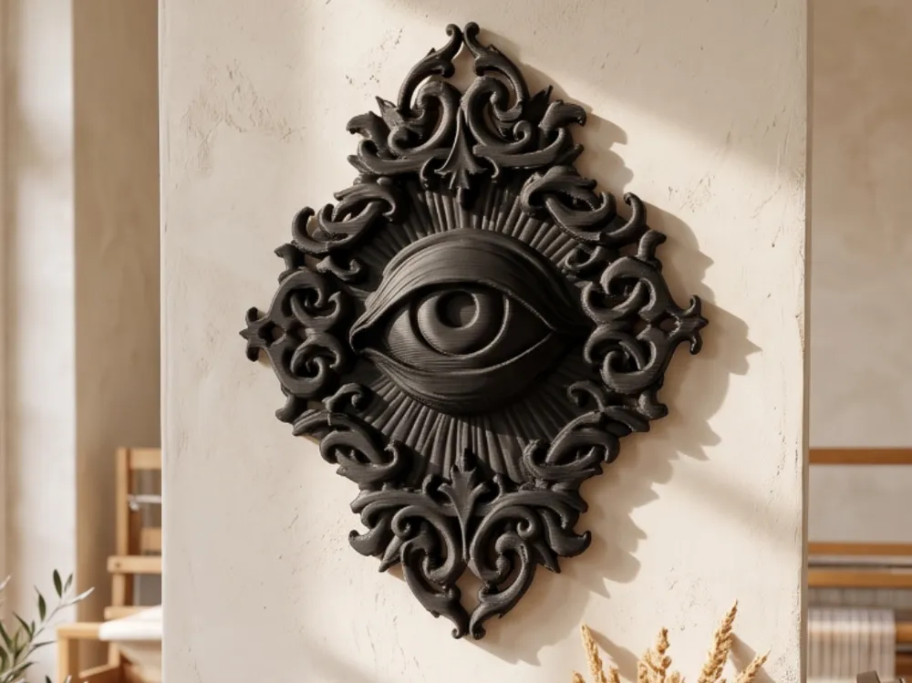 Baroque All Seeing Eye Occult Wall Art, photo 4 of 4 - Baroque All Seeing Eye Occult Wall Art Home Decor Items