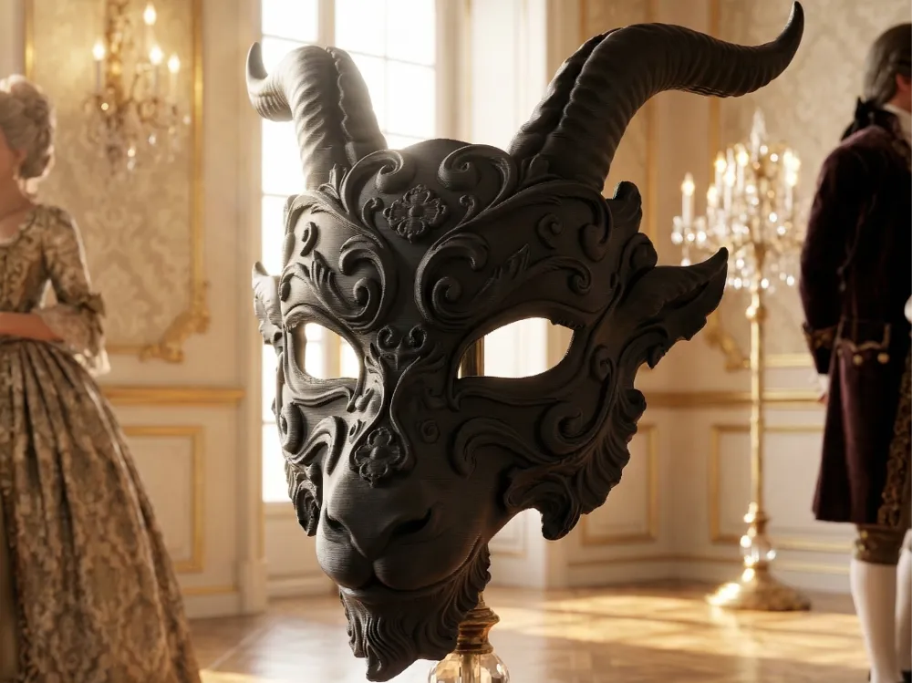 Baroque Goat Mask - The Arcane Horned Crown