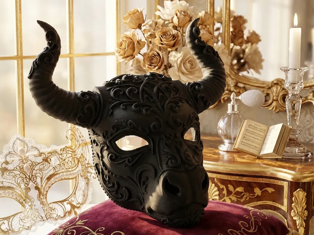Baroque Minotaur Mask - Shadow Ballroom