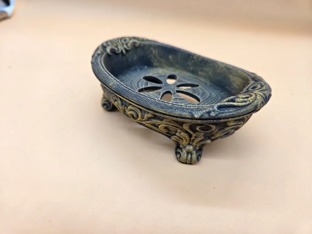 Barocke Seifenschale mit Ablauf, photo 3 of 5 - Jewellery Trays & Dishes, soap holder