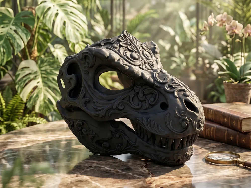 Baroque T-Rex King Dinosaur Mask