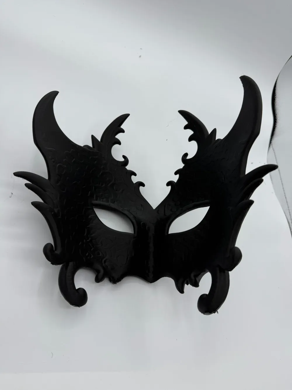 Baroque Venetian Mask: Midnight Elegance, photo 3 of 4 - Baroque Venetian Mask: Midnight Elegance Props & Cosplay