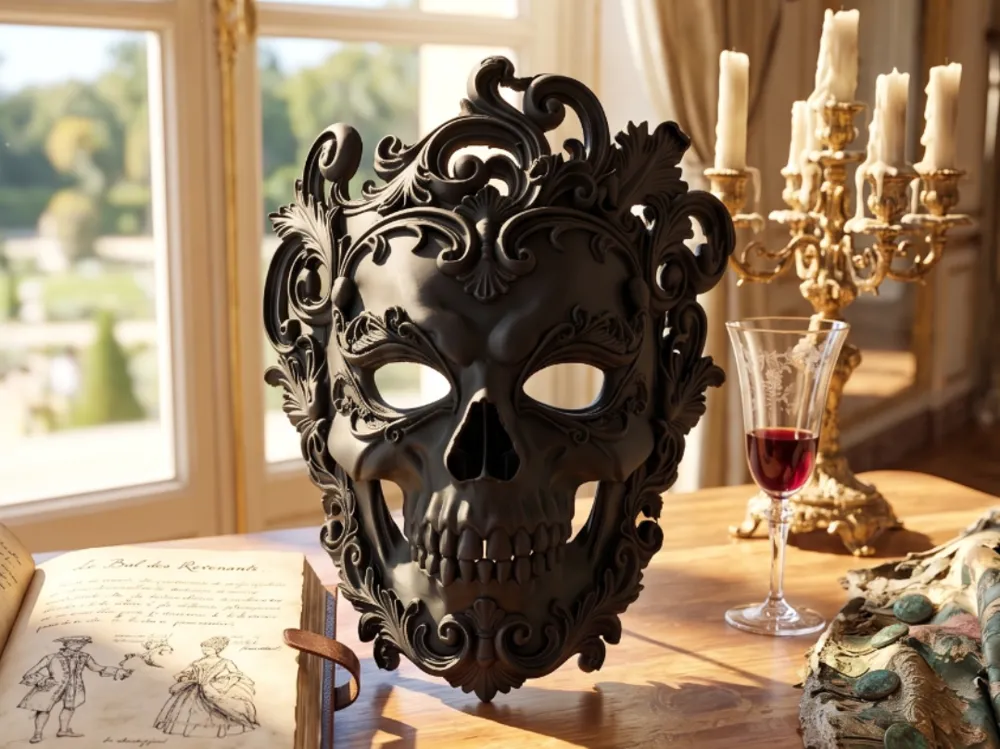 Baroque Zombie Mask - The Putrid Elegance Art