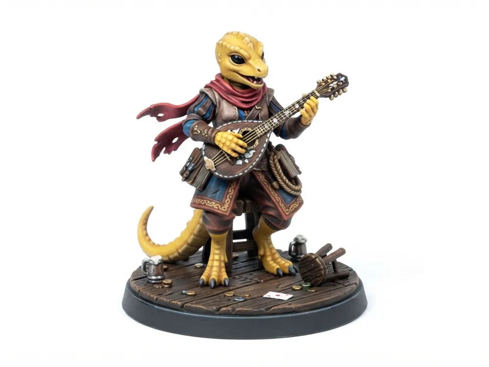 Barred Female Kobold Bard, photo 3 of 4 - Barred Female Kobold Bard Board Games & Tabletop
