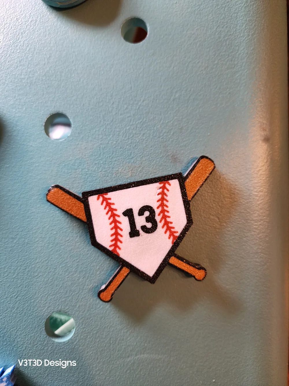 Baseball Plate N Bat with Editable Number, photo 2 of 4 - Plates, Bowls & Serving Trays, baseball bat