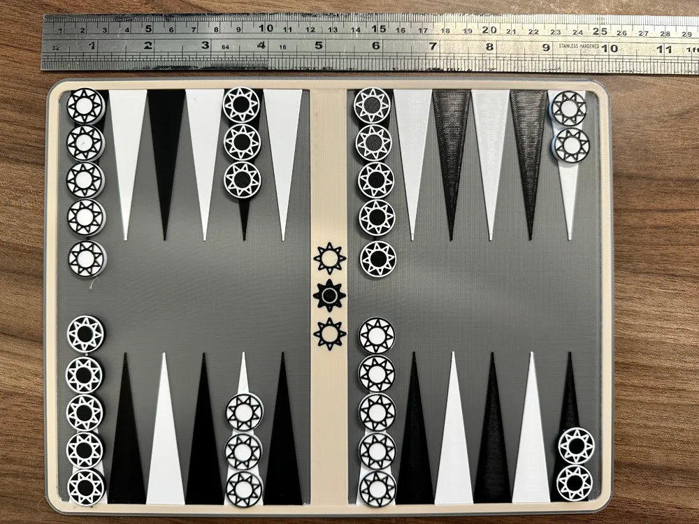 Basic Backgammon Board and Pieces, photo 2 of 4 - Classic Board Games & Game Sets, board game