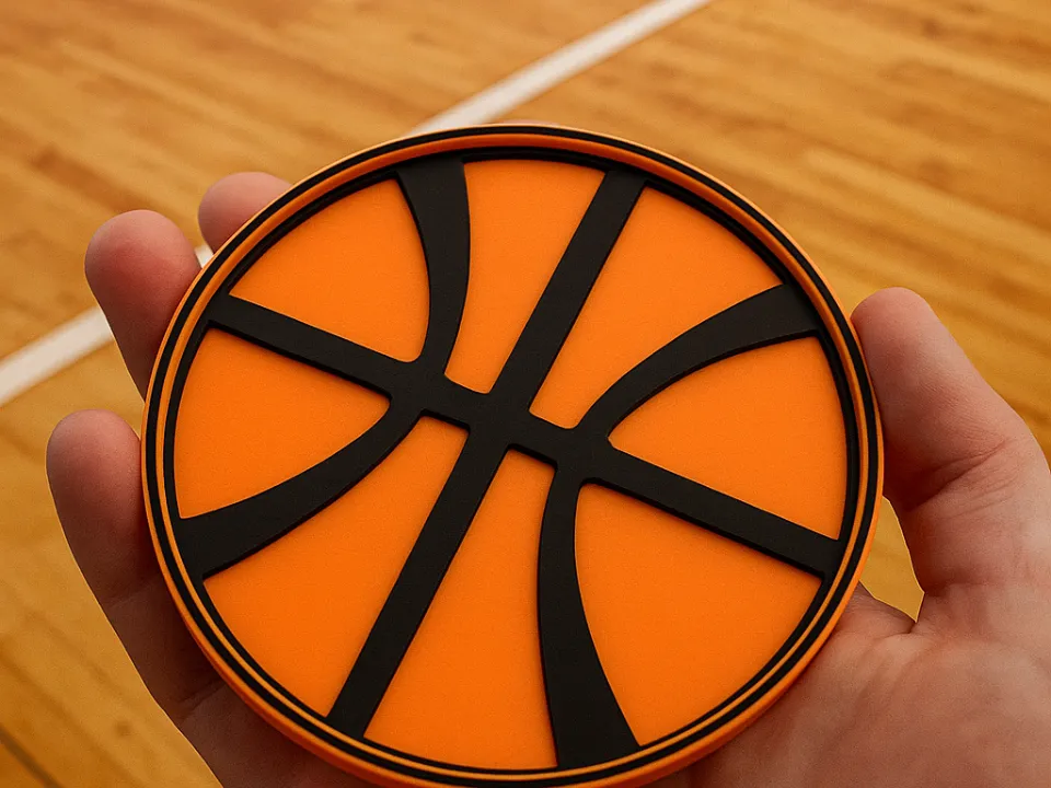 Basketball coaster, photo 3 of 4 - Basketball coaster Home Decor Items