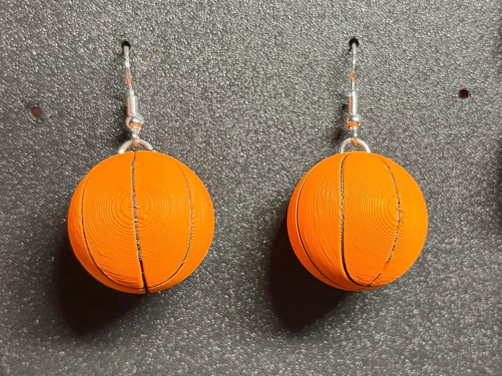 Basketball Earrings, photo 3 of 4 - Basketball Earrings Jewellery & Accessories