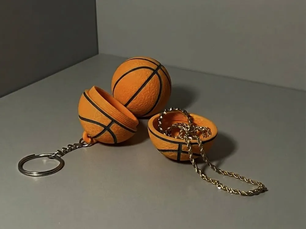Basketball Keychain, Secret Compartment Storage, photo 2 of 4 - Basketball Keychain, Secret Compartment Storage Tools