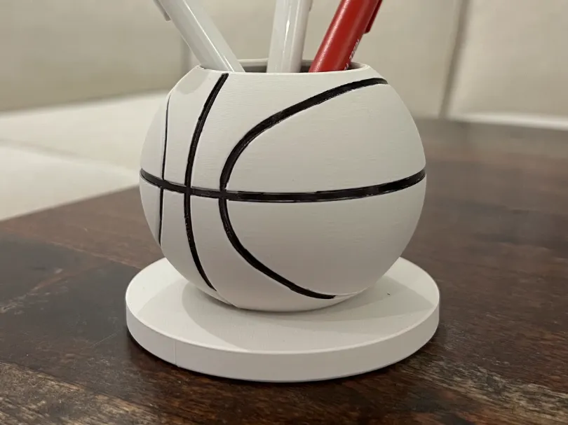 basketball pen holder, photo 3 of 4 - basketball pen holder Household