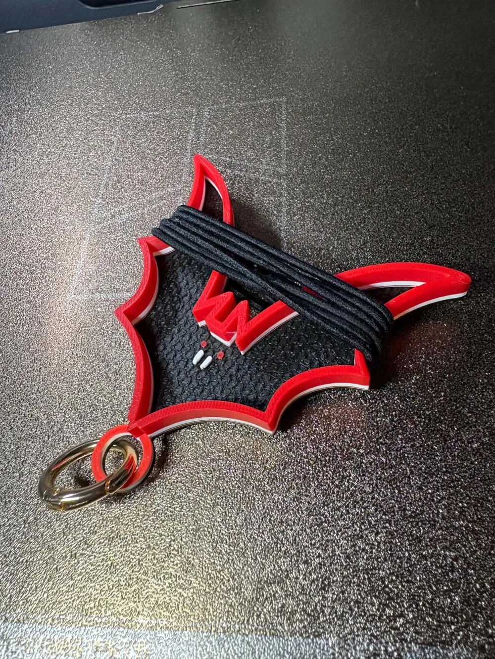 Bat Hair Tie Holder Knitted Texture Keychain, photo 3 of 4 - Bat Hair Tie Holder Knitted Texture Keychain Fashion