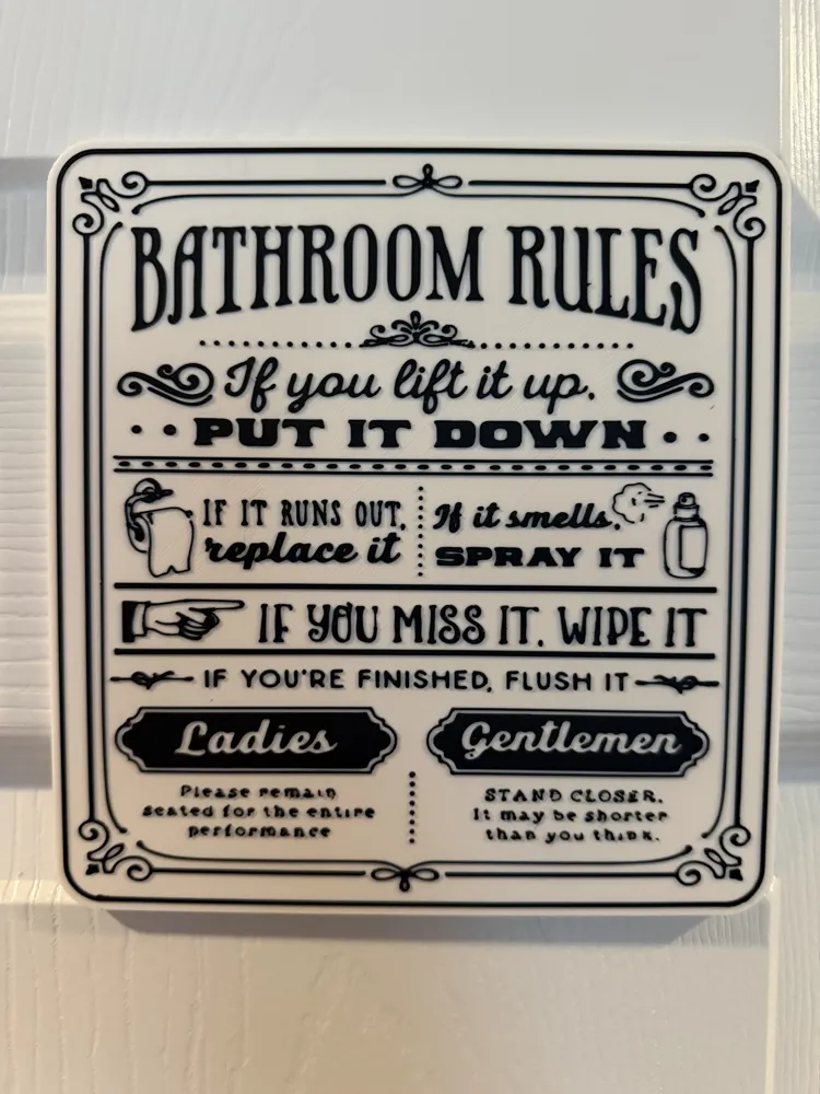 BATHROOM HUMOR SIGNS, photo 3 of 4 - BATHROOM HUMOR SIGNS Bath & Personal Care