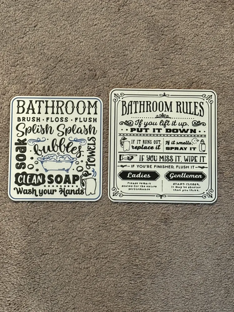 BATHROOM HUMOR SIGNS, photo 4 of 4 - BATHROOM HUMOR SIGNS Bath & Personal Care