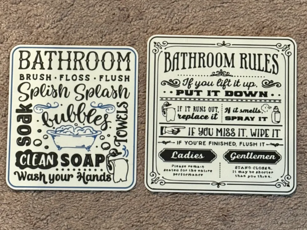 BATHROOM HUMOR SIGNS - Bathroom Shelves & Organisers, in stock in India
