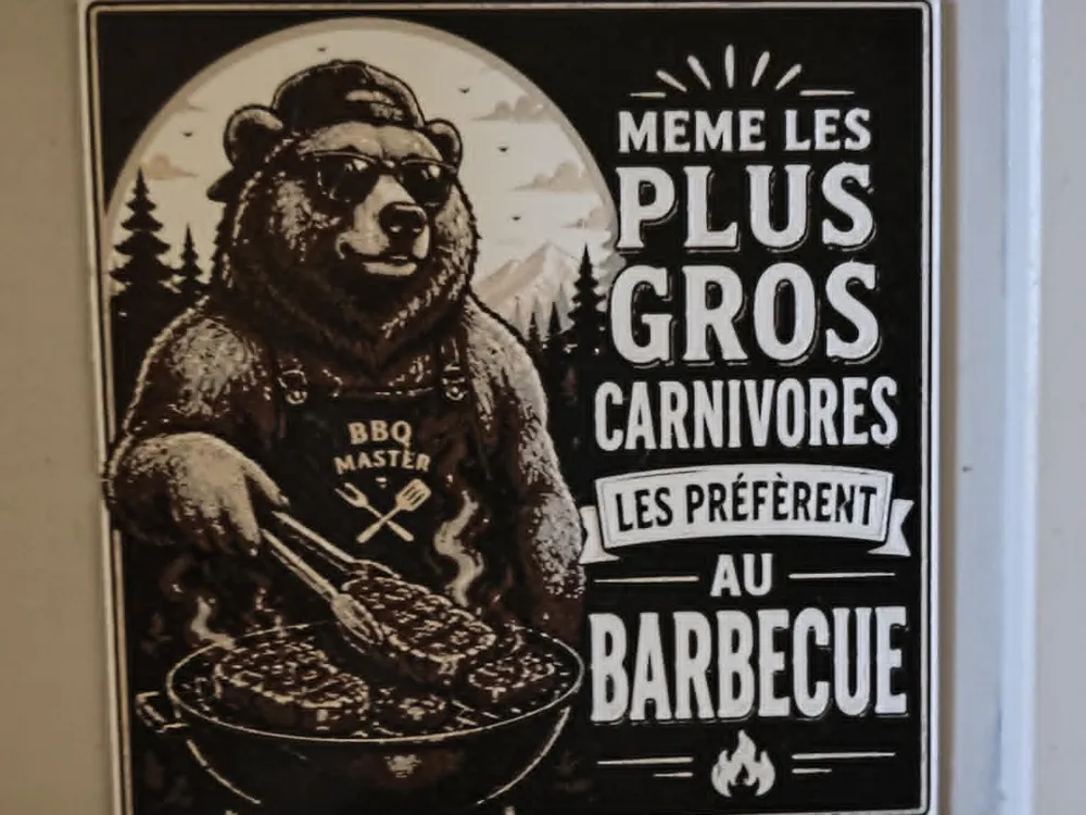 pancarte barbecue non requis ours
