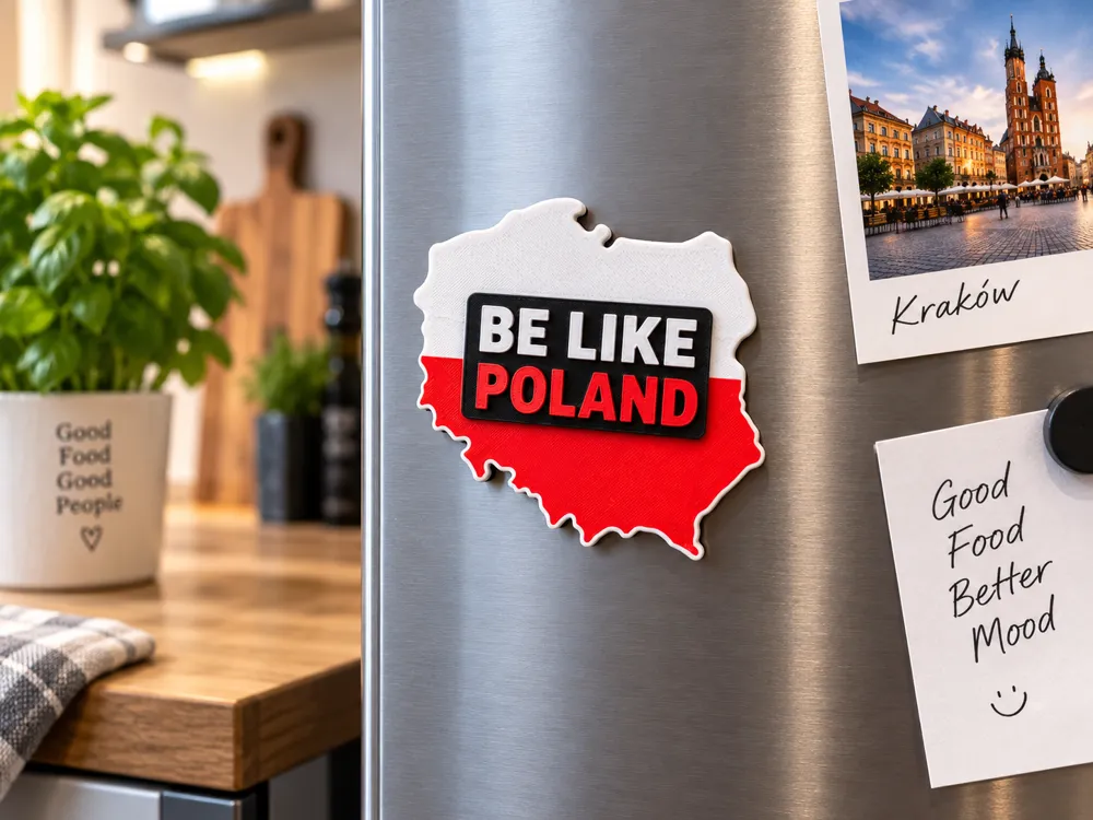 Be Like Poland, Poland Map Fridge Magnet, photo 2 of 4 - Be Like Poland, Poland Map Fridge Magnet Kitchen & Dining
