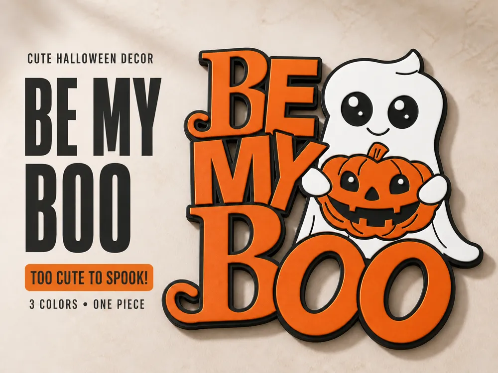 Be My Boo - Cute Halloween Ghost & Pumpkin, photo 4 of 4 - Be My Boo - Cute Halloween Ghost & Pumpkin Household